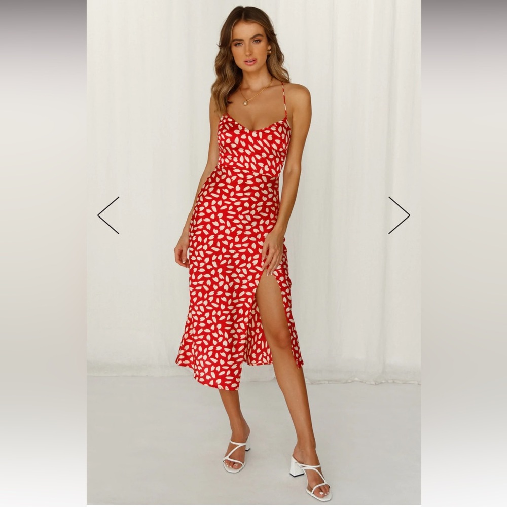 Hello Molly red midi dress